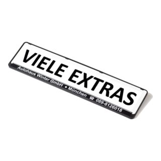 Panneau publicitaire Eichner pour amplificateur de plaque d'immatriculation Nombreux extras