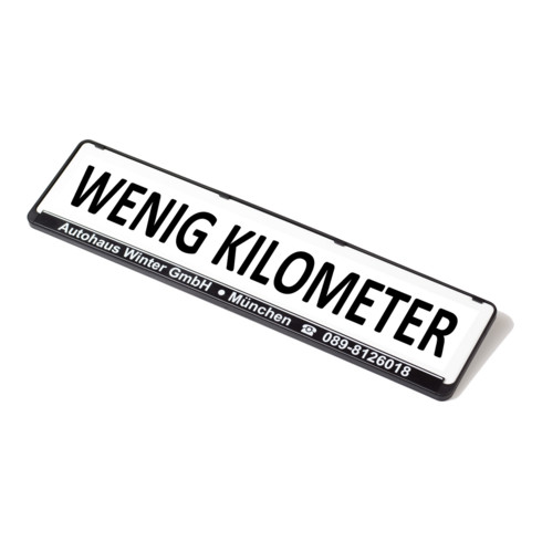 Panneau publicitaire Eichner pour amplificateur de plaque d'immatriculation Peu de kilomètres