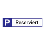 Panneaux de parking Parking réservé L460xB110mm Alu.blanc/bleu/noir-1