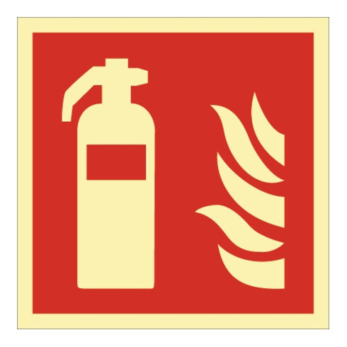 Panneaux de sécurité incendie DIN EN ISO 7010 L148xl148 mm extincteur plastique