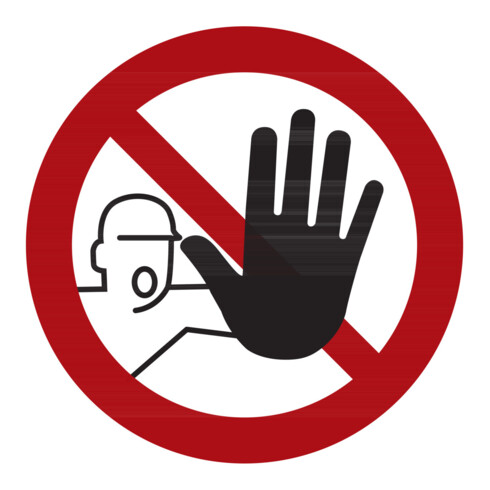 Panneaux d'interdiction Accès interdit aux personnes non autorisées, Type: 01100