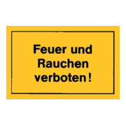 Panneaux d’interdiction Feu et Fumer interdit jaune