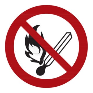 Panneaux d'interdiction Interdiction de faire du feu, d'utiliser une flamme nue et de fumer, Type: 01200