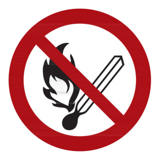 Panneaux d'interdiction Interdiction de faire du feu, d'utiliser une flamme nue et de fumer, Type: 01300