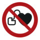 Panneaux d'interdiction Interdit aux personnes porteuses d'un stimulateur cardiaque, Type: 01100-1