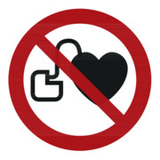 Panneaux d'interdiction Interdit aux personnes porteuses d'un stimulateur cardiaque, Type: 01100
