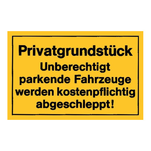 Panneaux d’interdiction terrain privé jaune