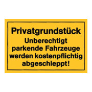 Panneaux d’interdiction terrain privé jaune