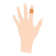 Pansement élastique pour les doigts, 12 x 2 cm, couleur peau, paquet de 100-4