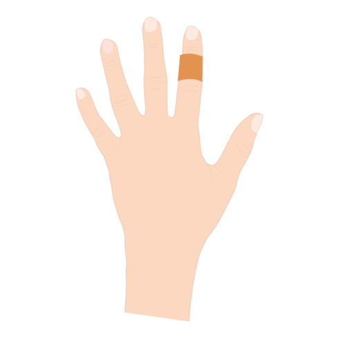 Pansement élastique pour les doigts, 12 x 2 cm, couleur peau, paquet de 100