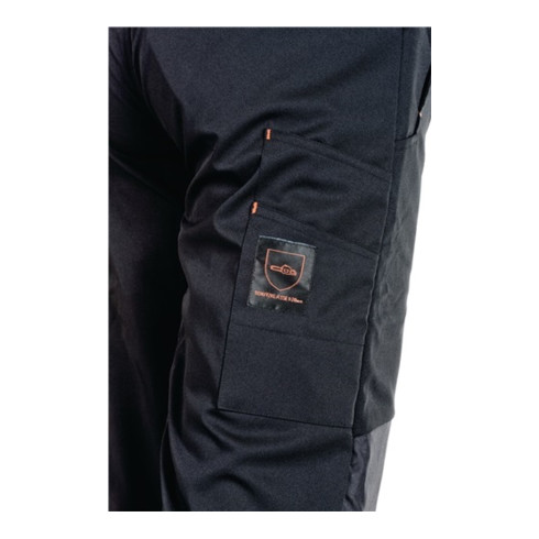 Pantalon à ceinture forestier softshell taille L noir/orange 96 % PES / 4 % EL