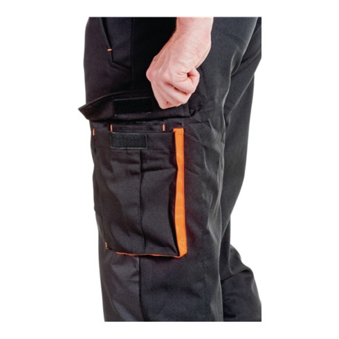 Pantalon à ceinture forestier softshell taille M noir/orange 96 % PES / 4 % EL