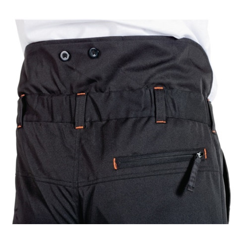 Pantalon à ceinture forestier softshell taille XXXL noir/orange 96 % PES / 4 % E