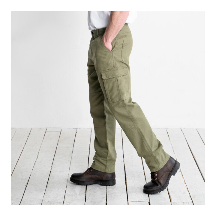 Pantalon cargo STIER Multipocket essential bci coton 30/32 olive