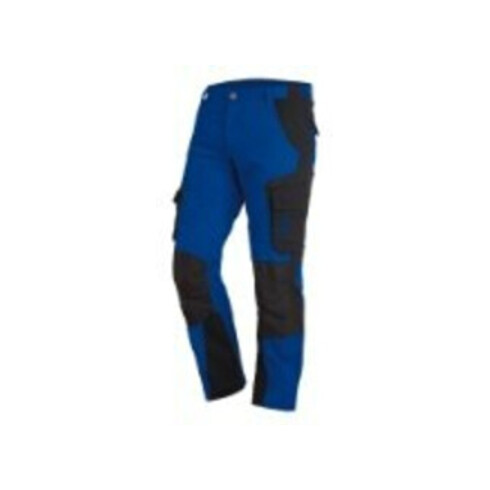 Pantalon de travail FLORIAN taille 48 royal/noir 50 % CO / 50 % PES