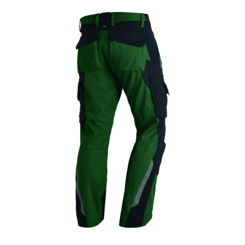 Pantalon de travail FLORIAN taille 48 vert/noir 50 % CO / 50 % PES FHB