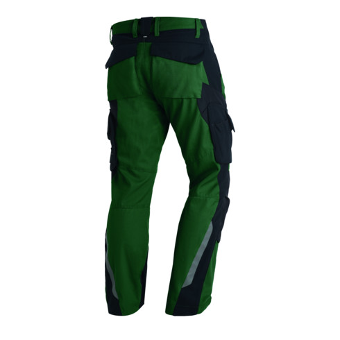 Pantalon de travail FLORIAN taille 56 vert/noir 50 % CO / 50 % PES FHB