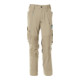 Pantalon Mascot avec poches genoux, pantalon en tissu extensible kaki clair-1