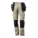 Pantalon Mascot avec poches suspendues, pantalon léger taille 90C56, kaki clair/noir-1