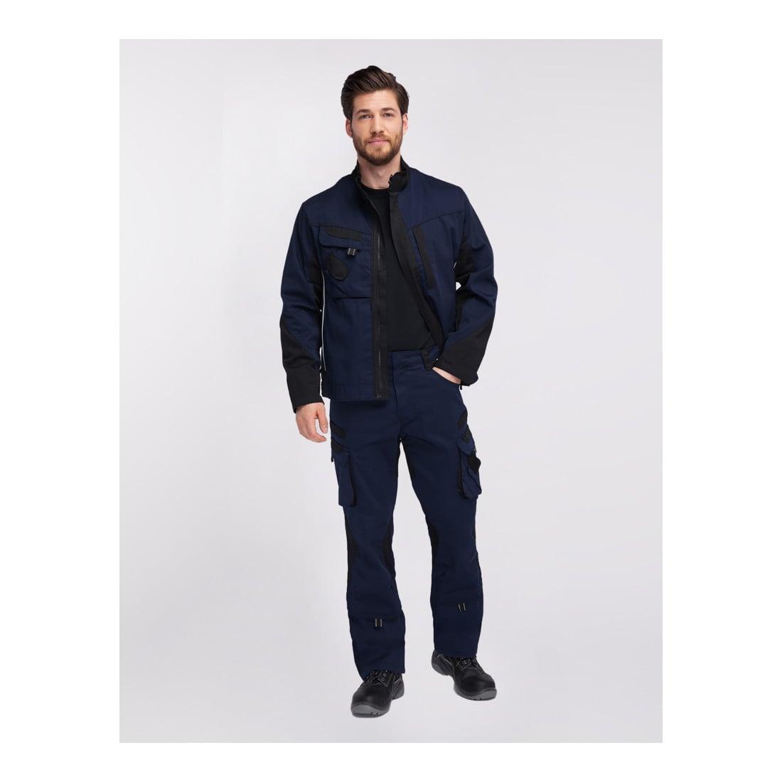 Pioneer pantalon à ceinture TOOLS, marine / noir