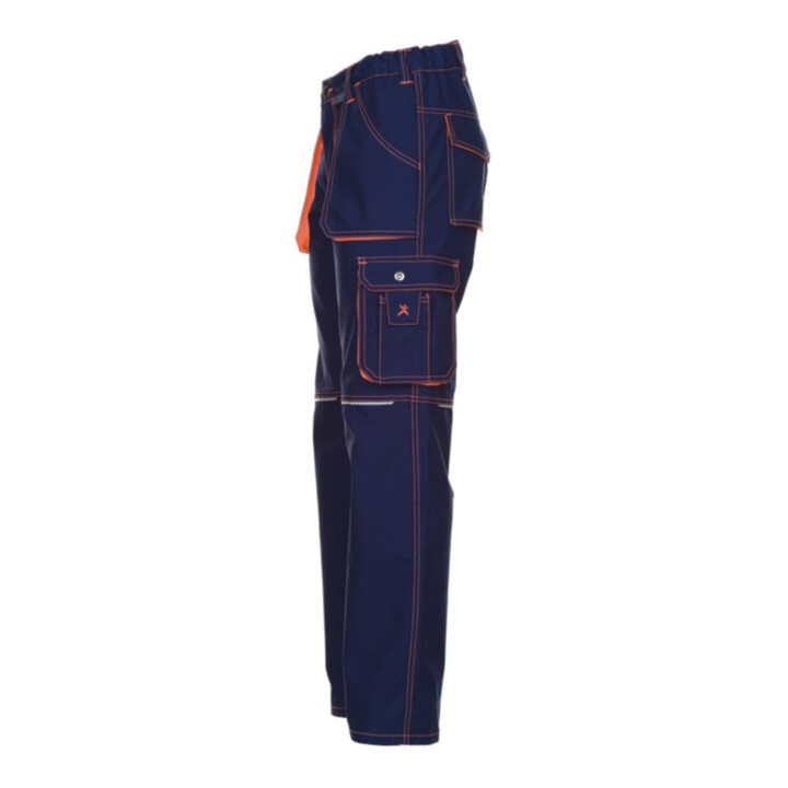 Planam Pantalon de travail Bundhose Basalt Neon marine/orange