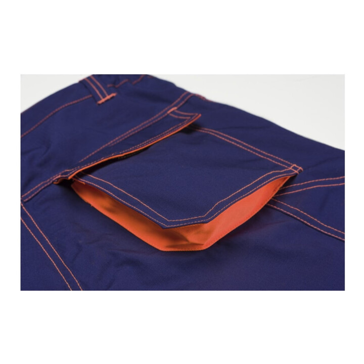 Planam Pantalon de travail Bundhose Basalt Neon marine/orange
