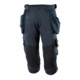 Pantalon trois-quarts Mascot, poches suspendues, pantalon trois-quarts extensible taille C51, bleu noir-1