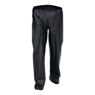 Pantalons de pluie en stretch PU taille L noir tissu de coton ASATEX