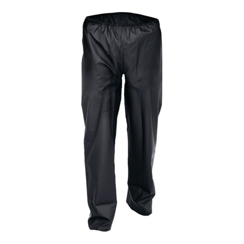 Pantalons de pluie en stretch PU taille L noir tissu de coton ASATEX