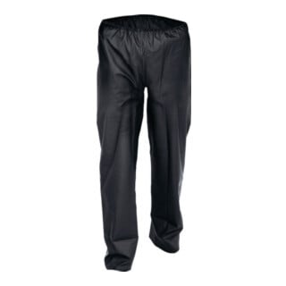 Pantalons de pluie en stretch PU taille XXXL noir tissu de coton ASATEX
