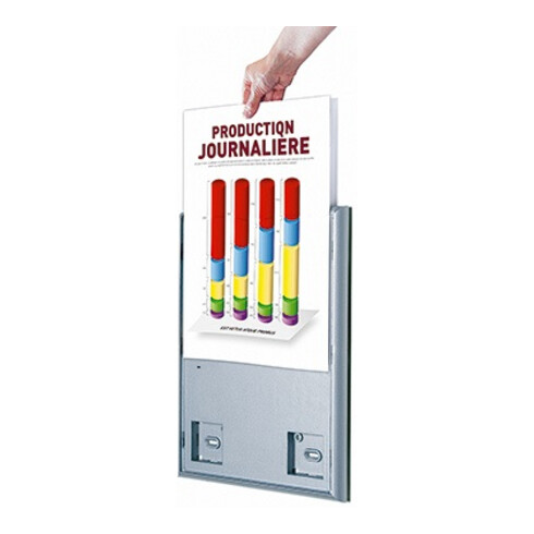 Paperflow Prospektständer 4069.35 DIN A3 quer aluminium