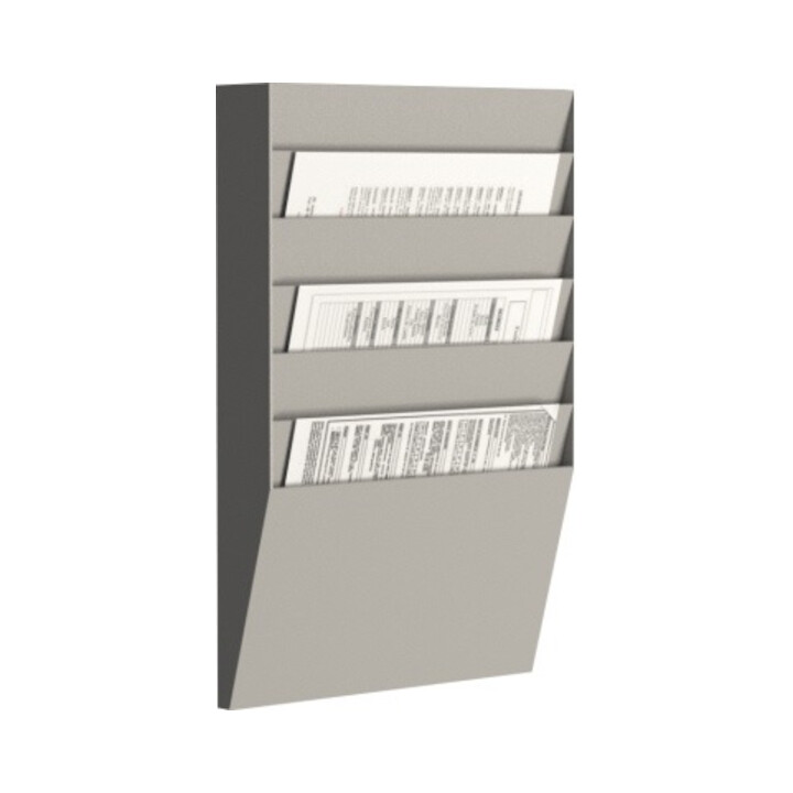 Paperflow Wand-Sortiertafel H 6F A4H1X6.02 DIN A4 grau