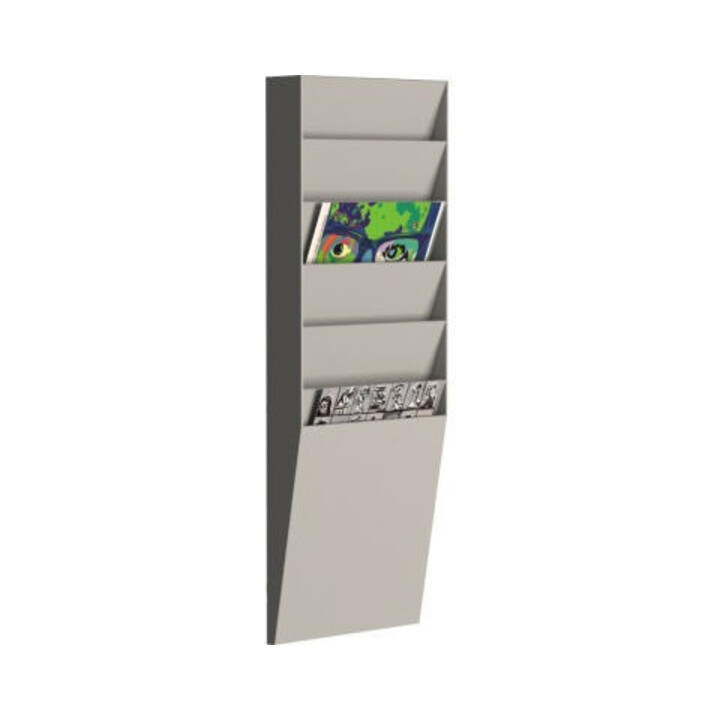 Paperflow Wand-Sortiertafel V 6F A4V1X6.02 DIN A4 grau