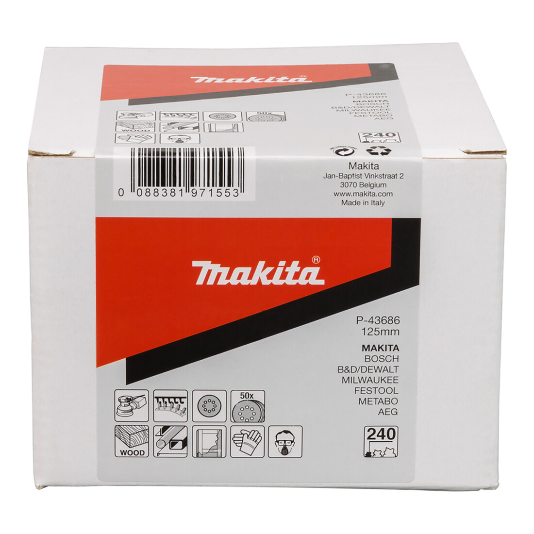 Papier abrasif auto-agrippant 125 Makita