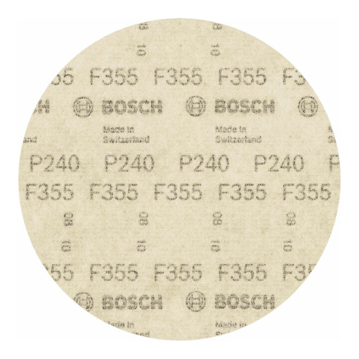 Bosch Papier abrasif F355, sans trous, auto-agrippant, 115 mm