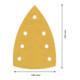 Papier de verre Bosch Expert C470 pour ponceuse Delta, 100 x 150 mm, G 320
