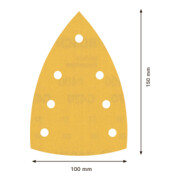 Papier de verre Bosch Expert C470 pour ponceuse Delta, 100 x 150 mm, G 400-4