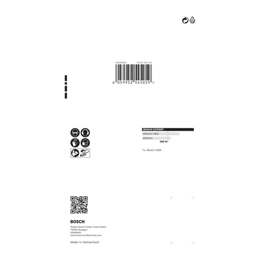 Papier de verre Bosch Expert C470 pour ponceuse Delta, 100 x 150 mm, G 400