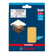 Papier de verre Bosch Expert C470 pour ponceuse orbitale, 115 x 140 mm, G 2x40/2x60/2x80/2x120/2x180-2