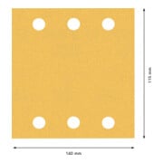 Papier de verre Bosch Expert C470 pour ponceuse orbitale, 115 x 140 mm, G 2x40/2x60/2x80/2x120/2x180-4