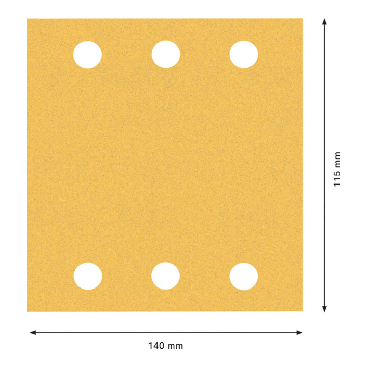 Papier de verre Bosch Expert C470 pour ponceuse orbitale, 115 x 140 mm, G 2x40/2x60/2x80/2x120/2x180