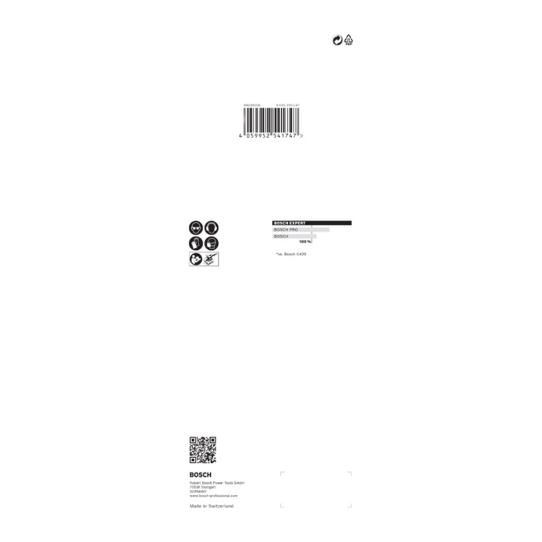Papier abrasif pour ponceuse orbitale sans trous Bosch EXPERT C470