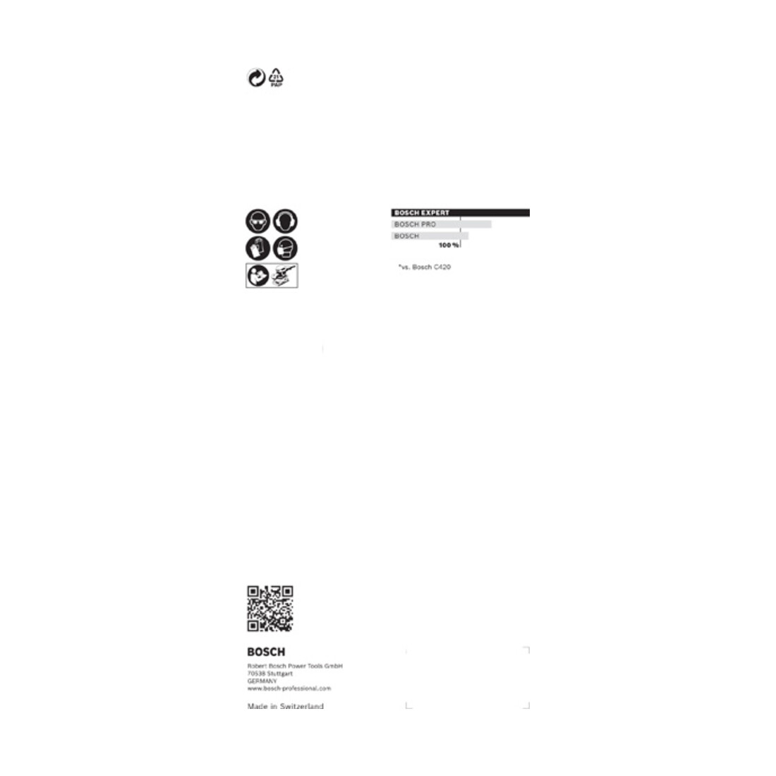 Papier abrasif pour ponceuse orbitale sans trous Bosch EXPERT C470