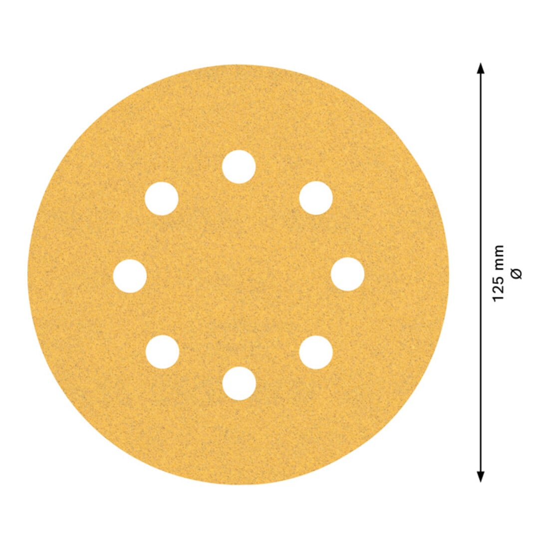 Papier de verre Bosch Expert C470 pour ponceuse orbitale aléatoire, 125 mm, 8 trous, G 100
