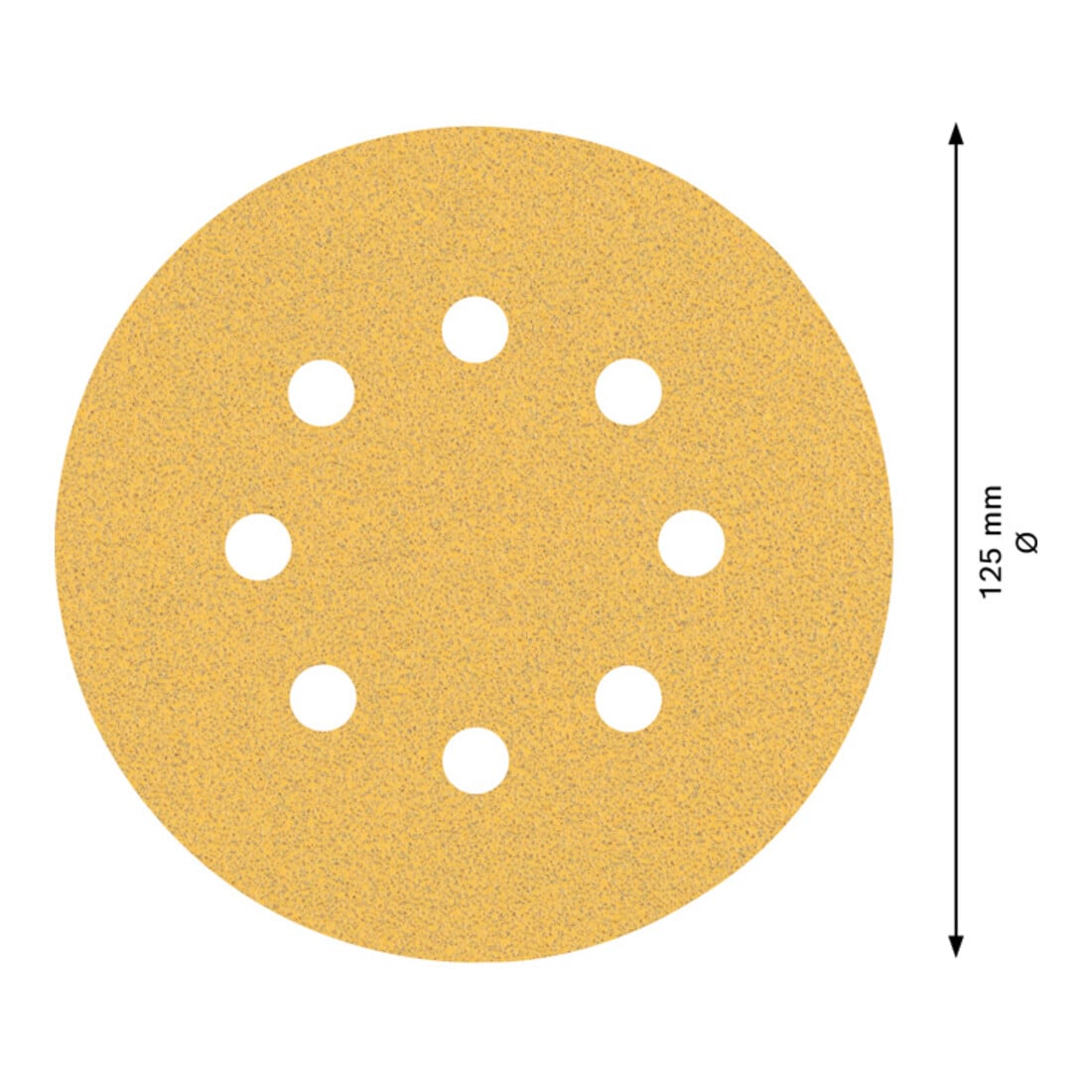 Papier de verre Bosch Expert C470 pour ponceuse orbitale aléatoire, 125 mm, 8 trous, G 80