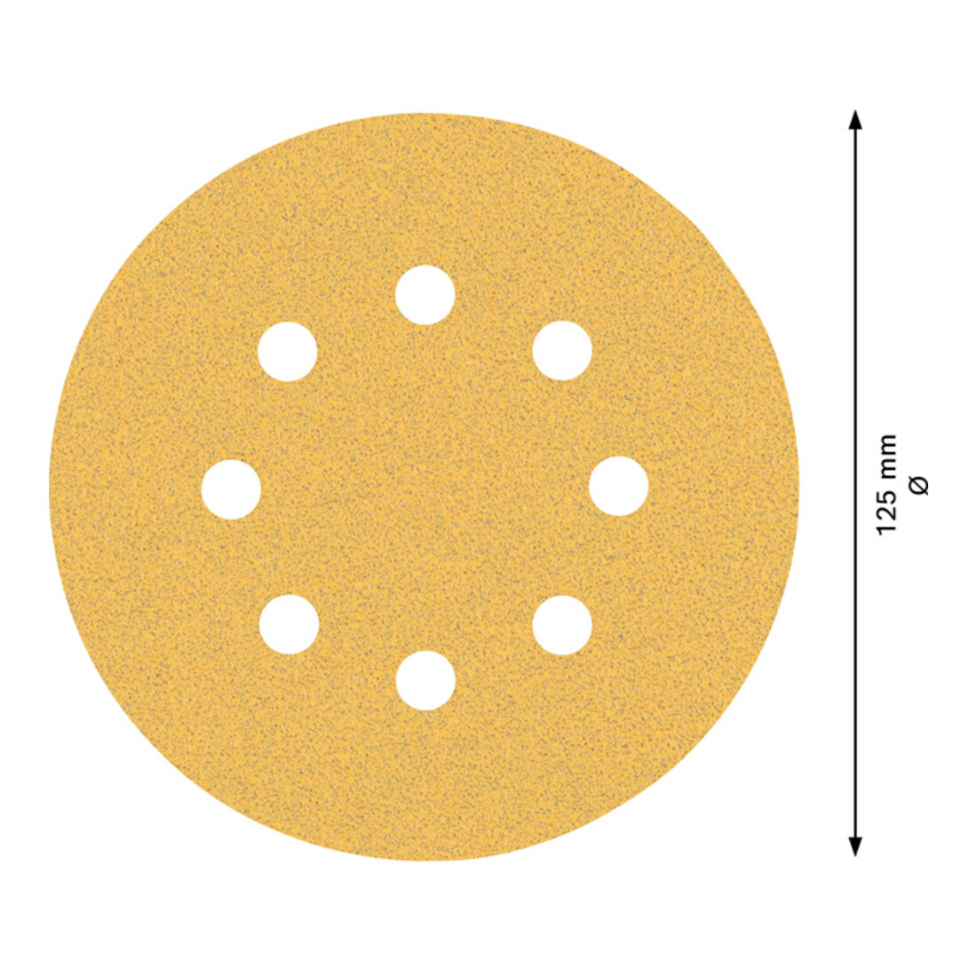 Papier de verre Bosch Expert C470 pour ponceuse orbitale aléatoire, 125 mm, 8 trous, G 80