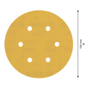Papier de verre Bosch Expert C470 pour ponceuse orbitale aléatoire, 150 mm, 6 trous, G 320-4