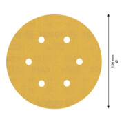 Papier de verre Bosch Expert C470 pour ponceuse orbitale aléatoire, 150 mm, 6 trous, G 320-4