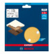 Papier de verre Bosch Expert C470 pour ponceuse orbitale aléatoire, 150 mm, 6 trous, G 60/120/240-2