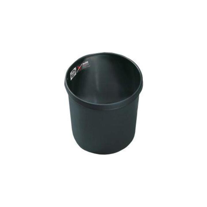 helit Papierkorb 18l Ku. schwarz H.320xD.315mm m.Griffrand